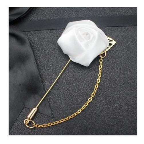 Lapela Broche De Tecido Terno Casamento Noivo Padrinho Flor