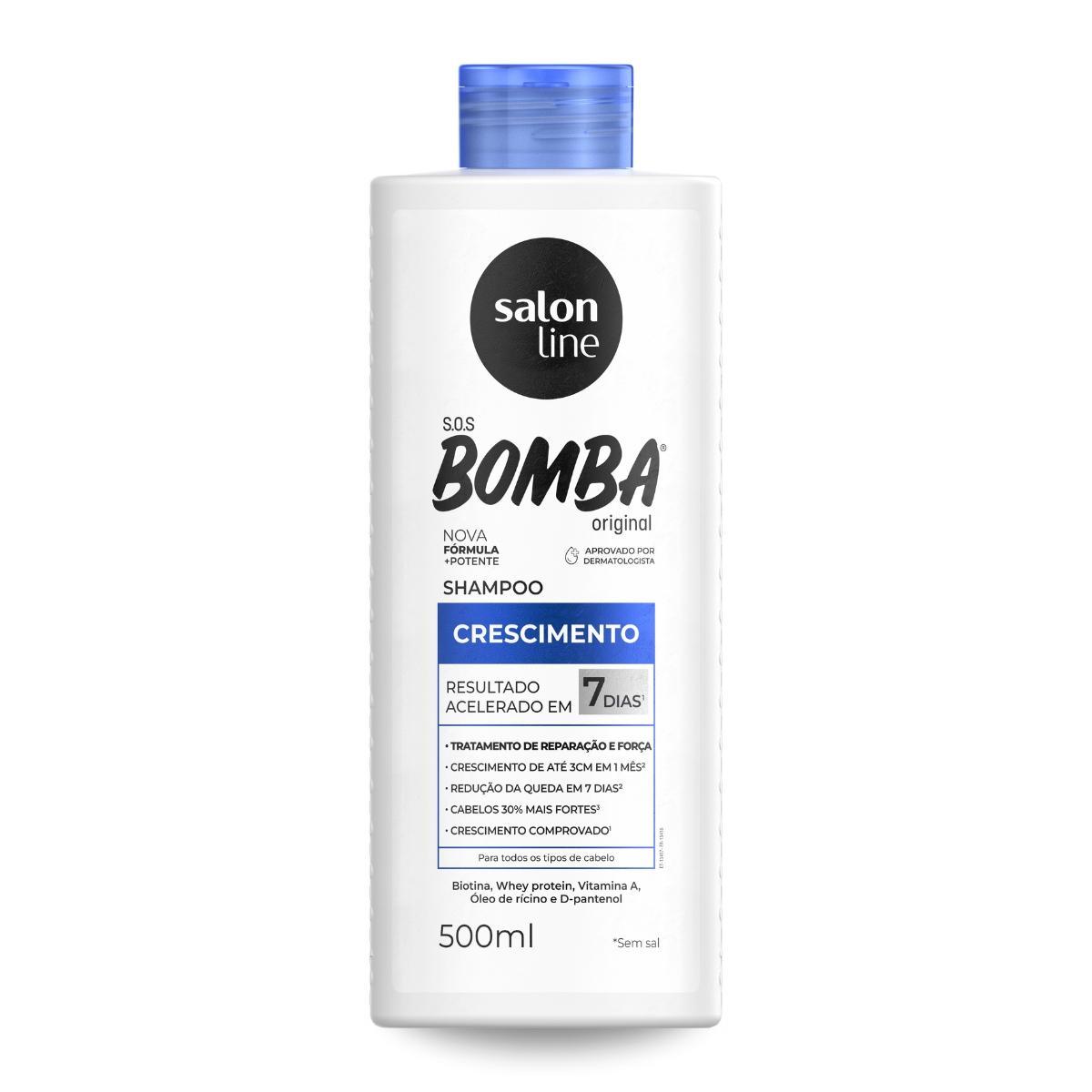 Miniatura Kit Shampoo + Condicionador Sos Bomba Salon Line 500Ml