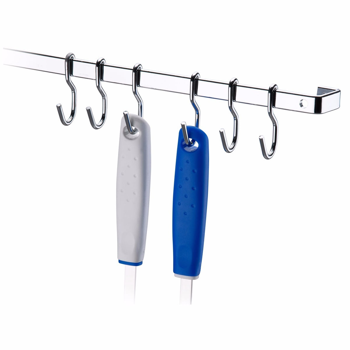 Miniatura Barra Multiuso Para Cozinha E Utensílios 80 Cm Com 6 Ganchos