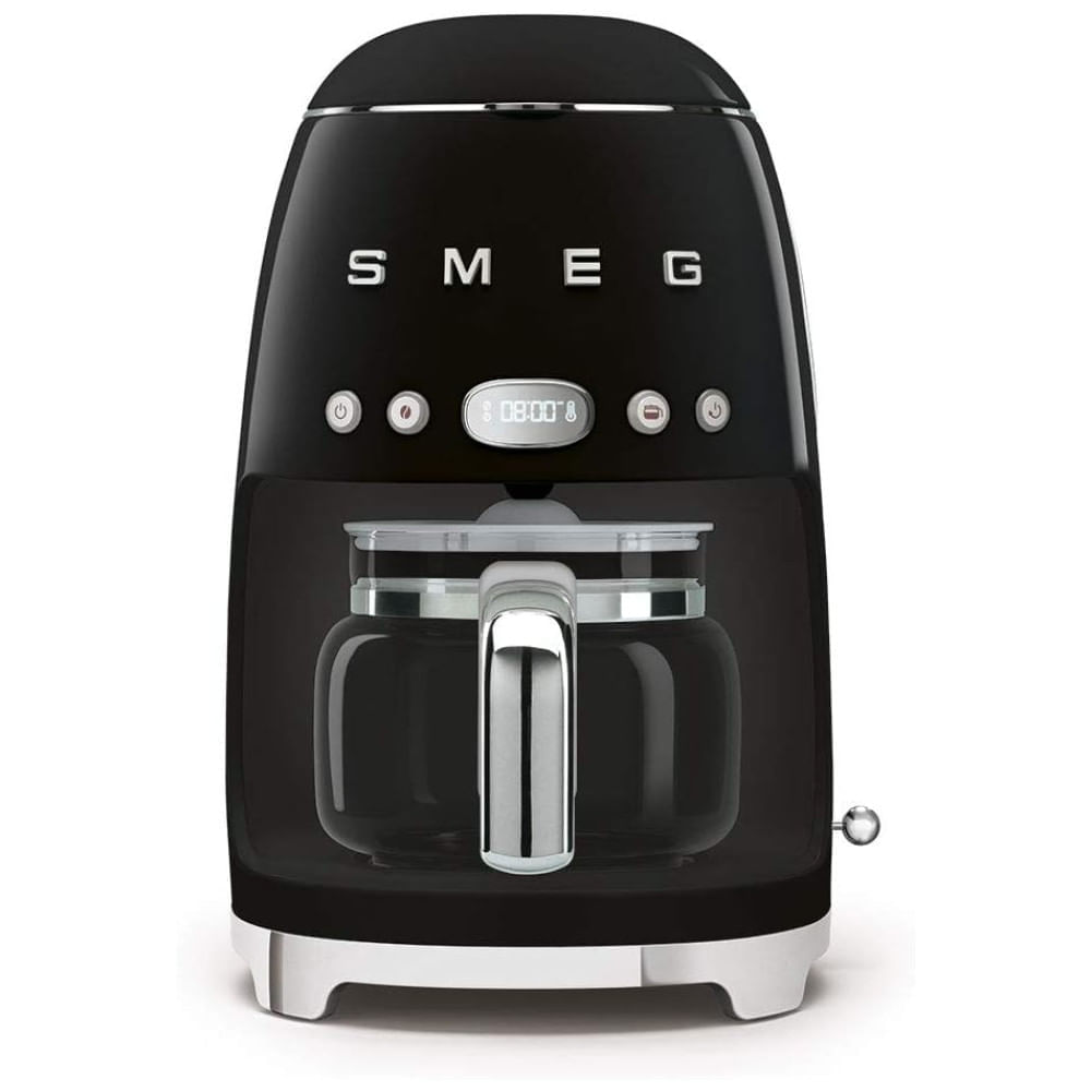 Miniatura Conjunto Smeg Retro de Cafeteira e Torradeira 2 Fatias Preta