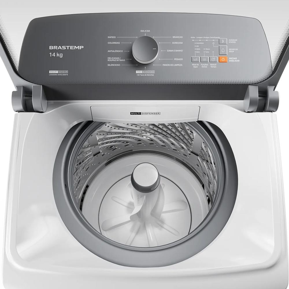 Miniatura Máquina de Lavar Roupas Brastemp BWJ14AB 14 Kg, Branca - 220V 220 Volts