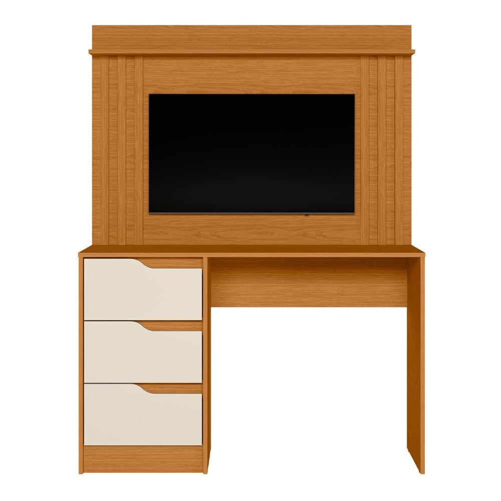 Miniatura Escrivaninha com Painel Doble120x159x46 cm Cinamomo/Off White