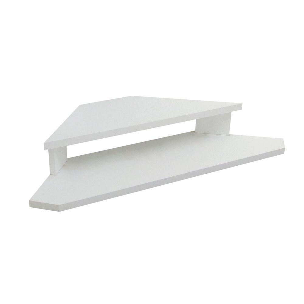 Miniatura Rack Suspenso Aparador Bancada Estante De Canto Para Computador Monitor Branco