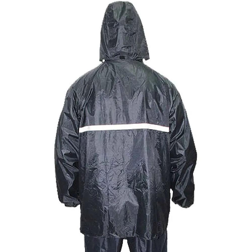 Miniatura Conjunto Capa De Chuva Motoqueiro Com Faixa Luminosa E Capuz