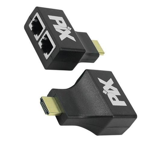 Miniatura Extensor Hdmi 3D 20 Metros Via Cabo De Rede Utp Rj45 Cat5E/6