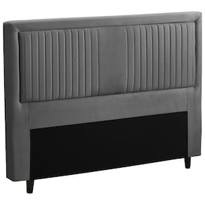 Miniatura Cabeceira para Cama Queen Size Dobuê Berlim em Tecido Velopus Grafite