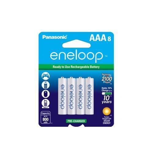 Miniatura Pilha Recarregável Palito Aaa De 800Mah Pack C/08 Panasonic