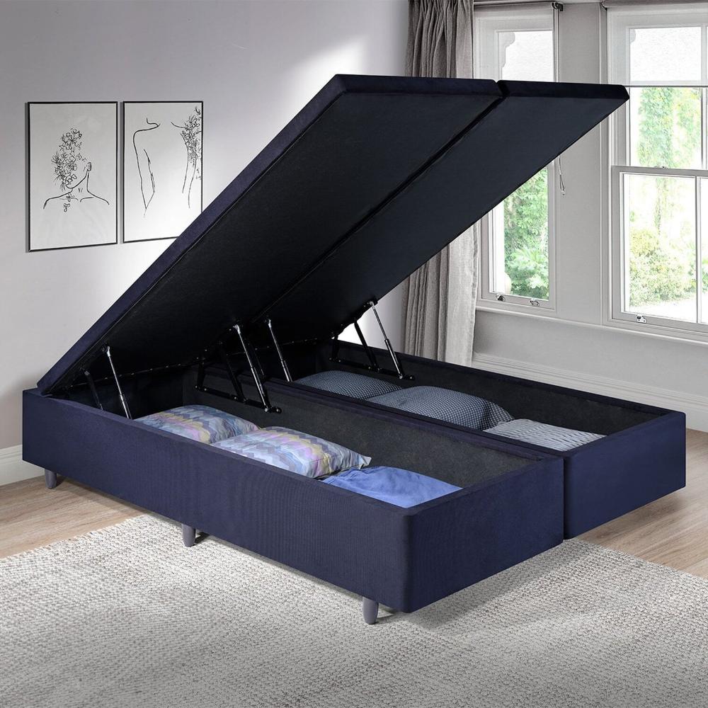 Miniatura Cama Box Baú King 193cm x 203 cm Preto