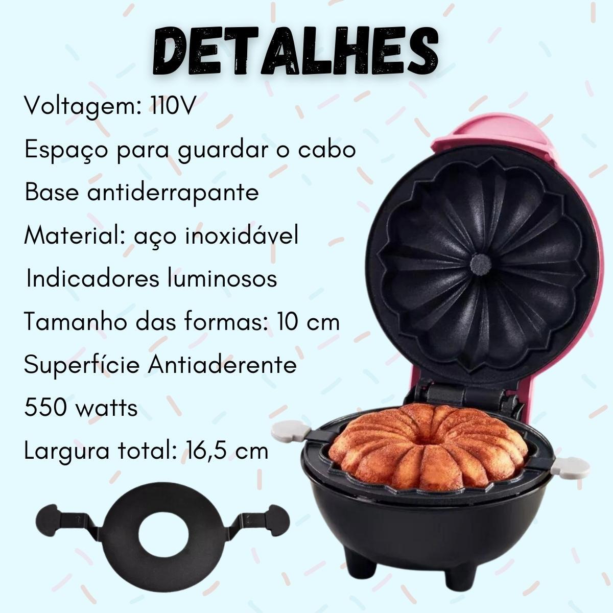 Miniatura Maquina De Fazer Bolo Elétrico Antiaderente Assadeira