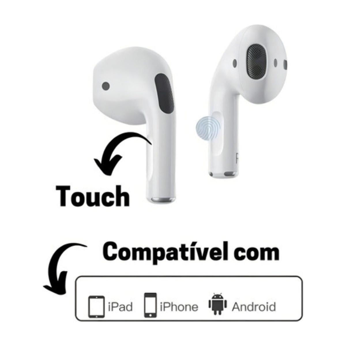 Miniatura Fone De Ouvido Branco Wireless Para Samsung A50