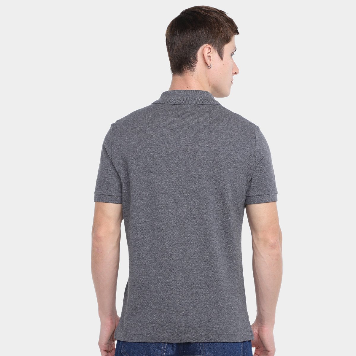 Miniatura Camisa Polo Lacoste Casual Masculina Chumbo - EGG