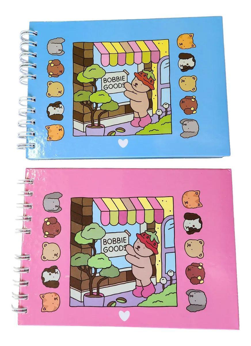 Miniatura Livros De Colorir Bobbie Goods Caderno Capa Dura Antiestress