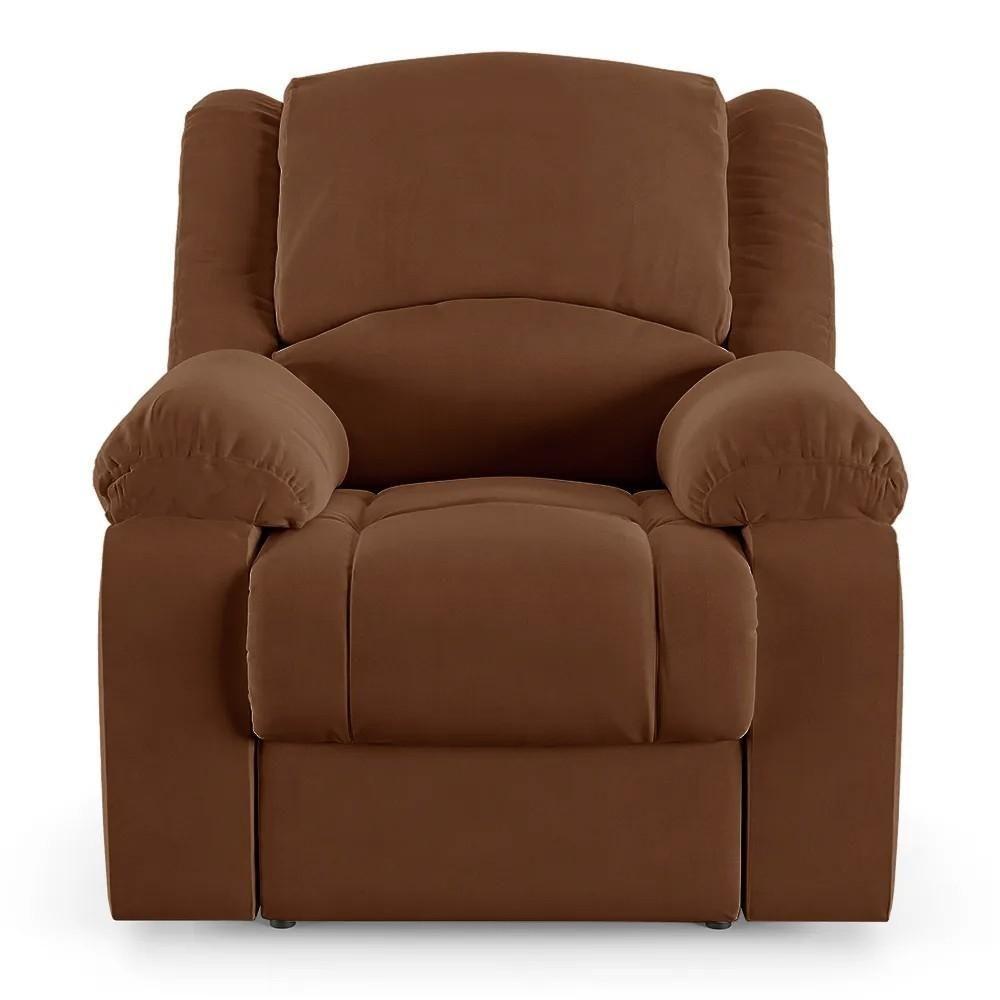 Poltrona Do Papai Reclinável Pietra Power Elétrica Usb Fh9 Veludo Terracota - Mpozenato