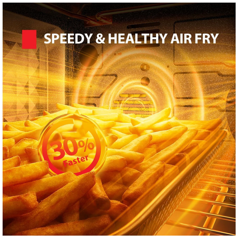 Miniatura Forno elétrico de bancada 32L Toshiba ChefFry inox air fryer convecção 1750W 110V