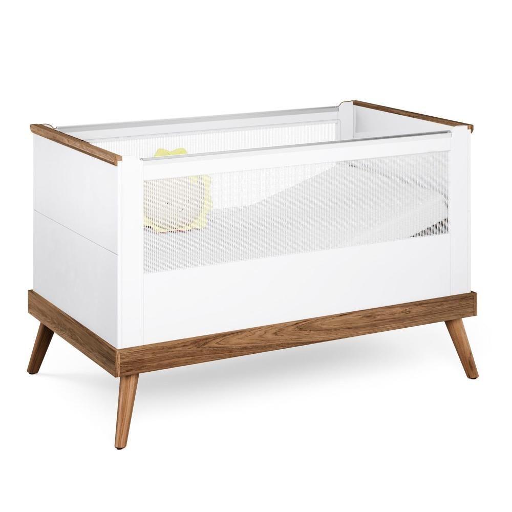 Miniatura Berço Retrô Mini Cama 2 Em 1 Com Colchão Canção De Ninar Branco