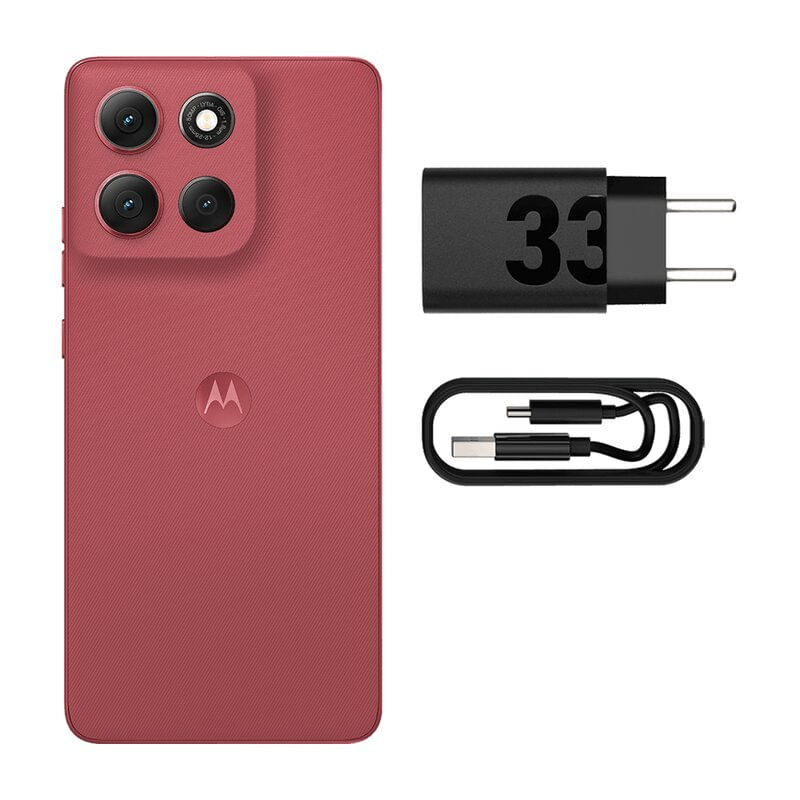 Miniatura Smartphone Motorola Moto G86 5G 256GB - Vermelho, 24GB (8GB RAM+16GB Ram Boost), Câmera 50MP, Tela 6,7" Edição Especial com Fone Moto Buds