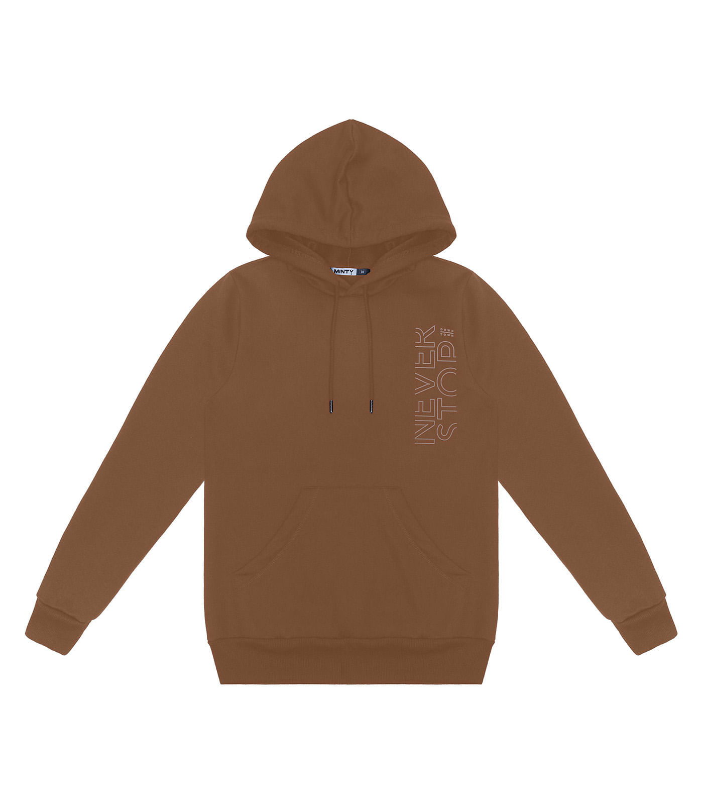 Miniatura Blusão Juvenil Masculino Em Moletom Minty Marrom 12