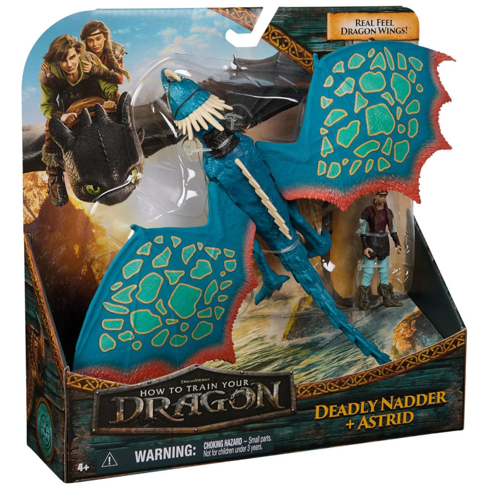 Dreamworks Dragons: Conjunto de Bonecos de Ação Deadly Nadder Astrid - Brinquedos Infantis para Meninos a partir de 4 anos