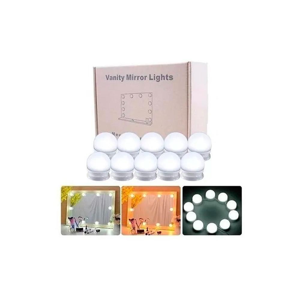 Penteadeira Ditália 7 Gavetas Branco Com Kit Luz Camarim