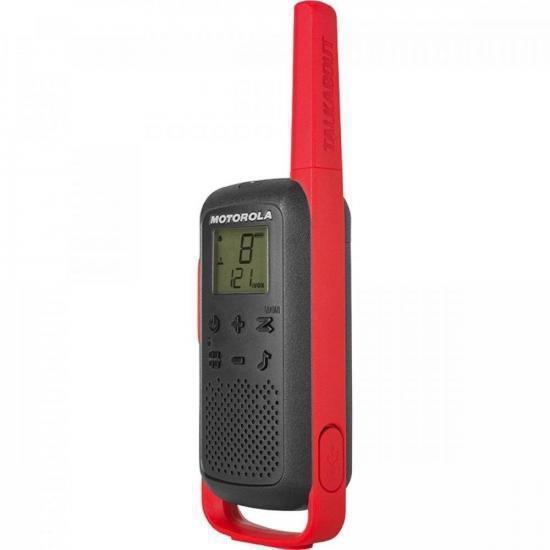 Miniatura Rádio Comunicador Talkabout 32Km T210 (Par) Vermelho/Preto
