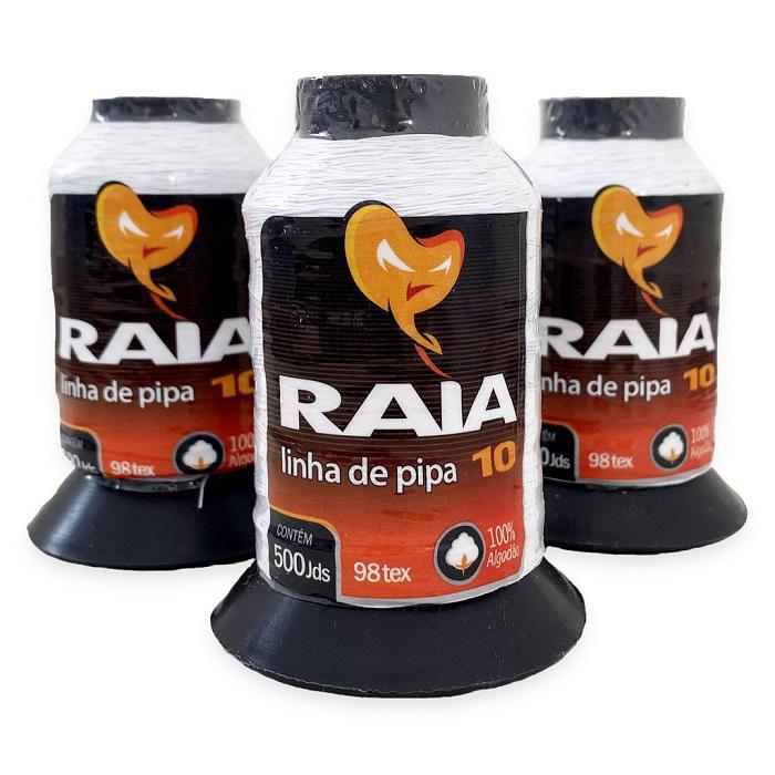Miniatura Linha Pipa Raia 10 Branco 200 Jds Resistente