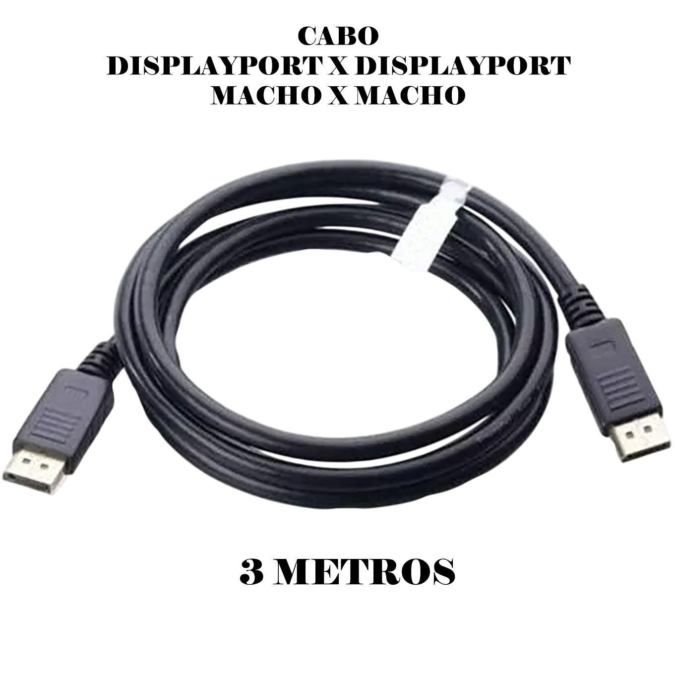 Miniatura Cabo Dp X Dp Displayport 1.4 1080P 240Hz 4K 120Hz 3 Metros