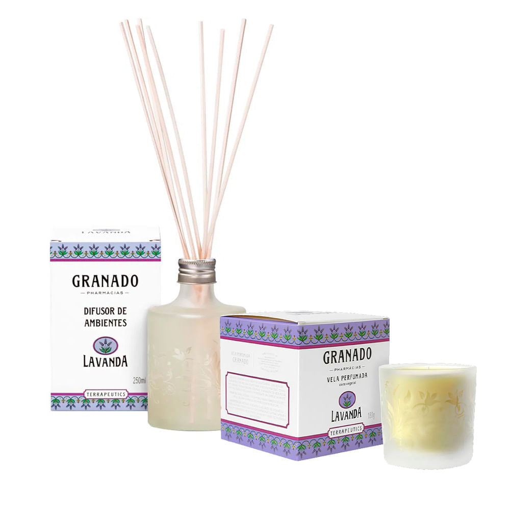Miniatura Granado Lavanda Kit - Difusor + Vela Perfumada Kit