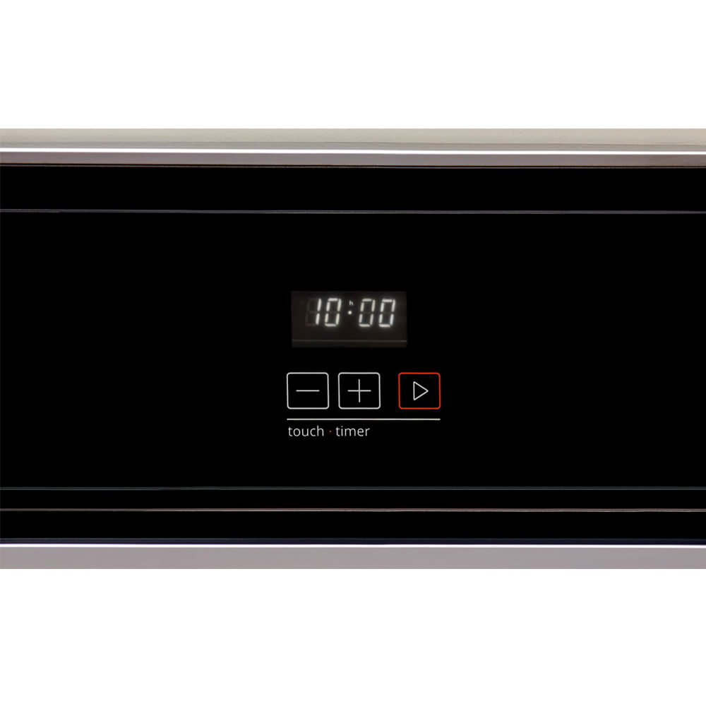 Forno de embutir a gás Brastemp 78 litros Preto com grill e timer touch 220V