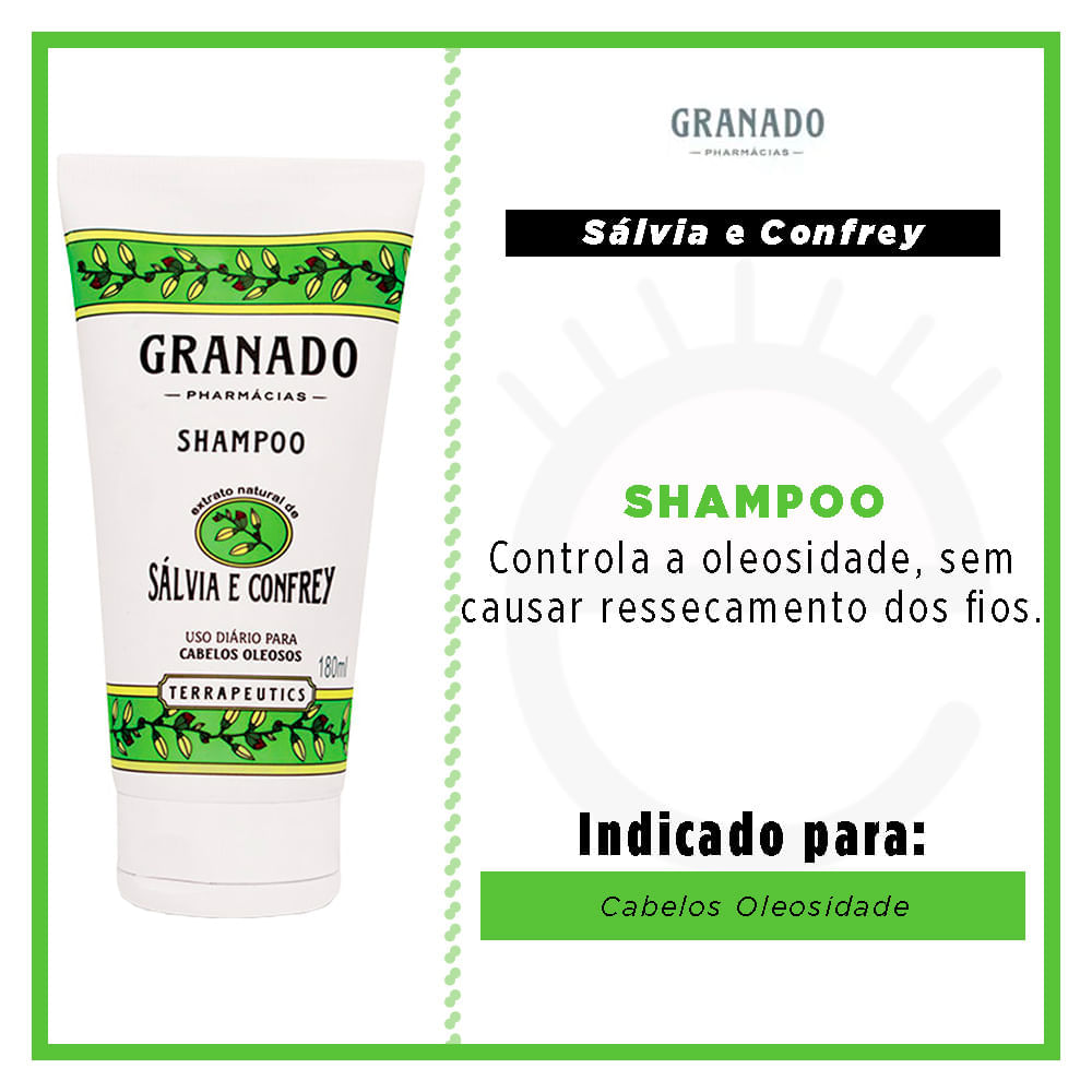 Miniatura Shampoo Terrapeutics Sálvia e Confrey Granado 180ml