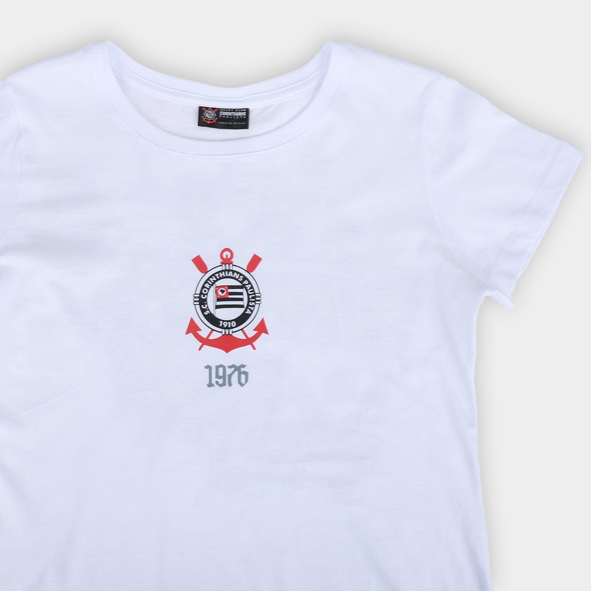 Camiseta Corinthians Feminina Branco - G