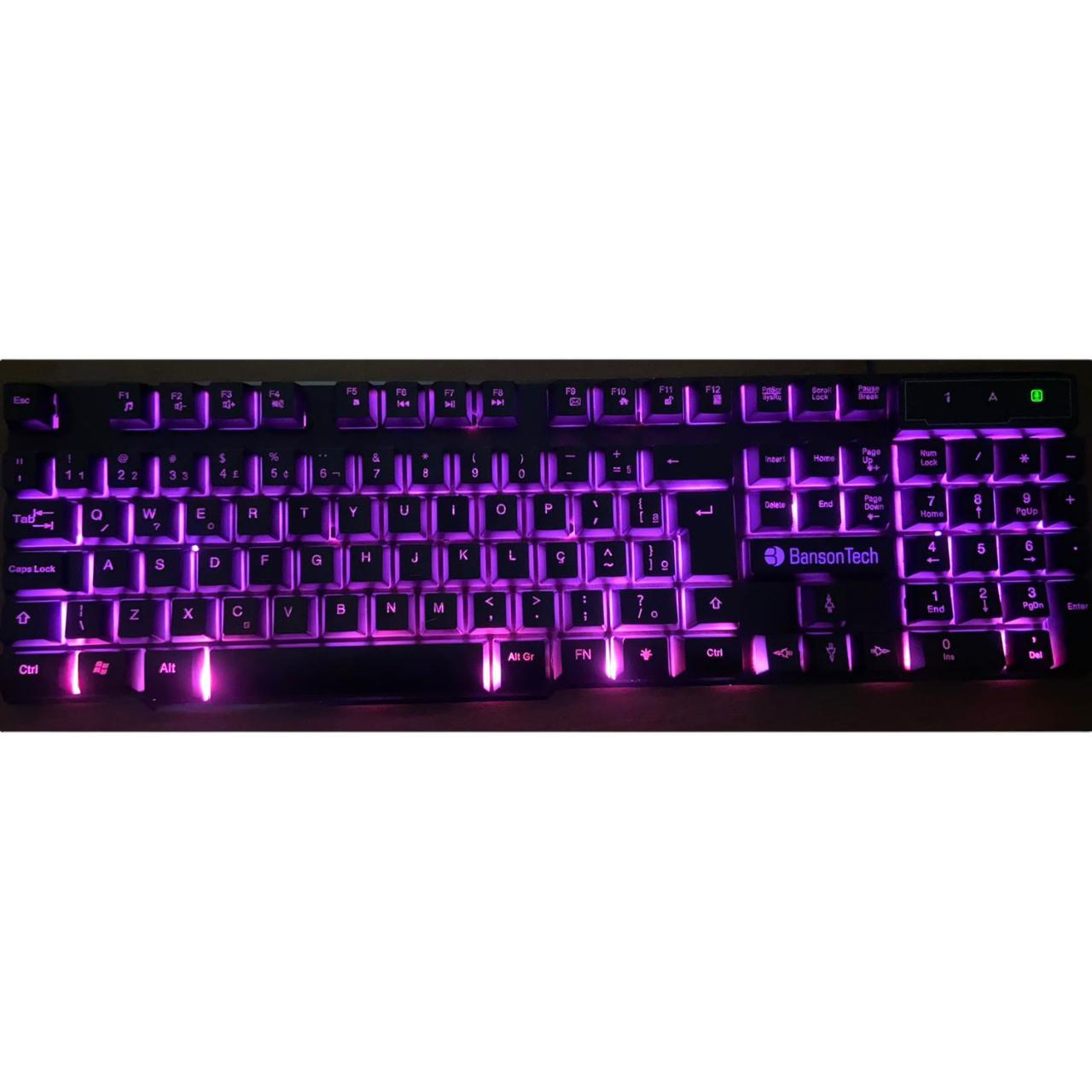 Miniatura Teclado Com Fio Para Jogo Digitação De Texto Anti Ghosting Ç