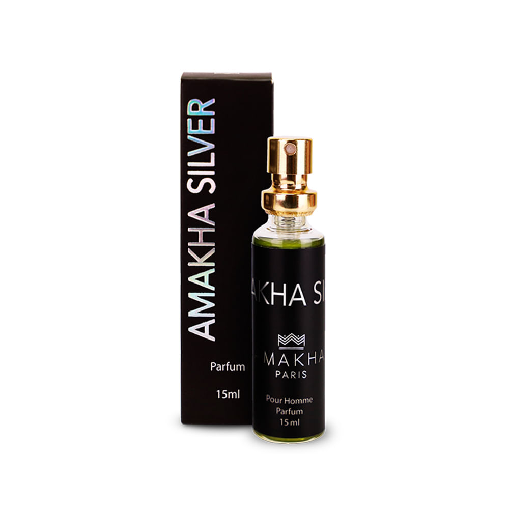 Miniatura Perfume Masculino de Bolso Silver Amakha Paris