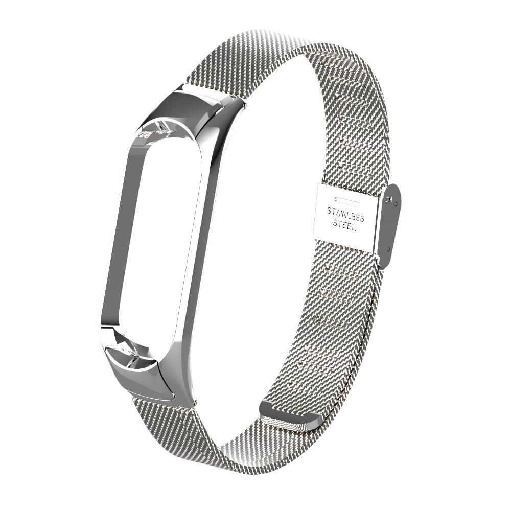 Miniatura Pulseira Metal Prata Para Mi Band 4 / 3 - Aço Inox