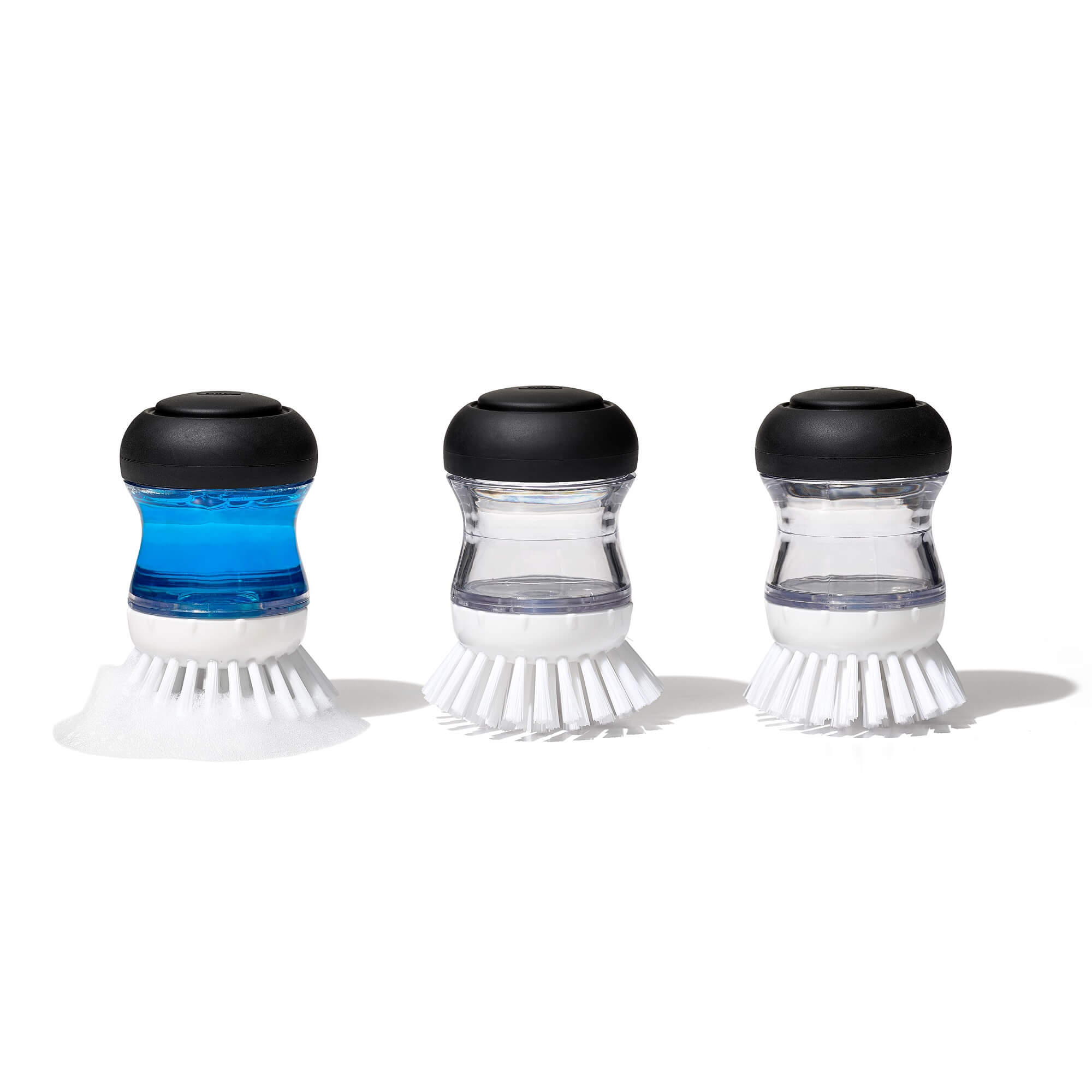 Miniatura Escova Redonda para Limpeza 6cm com Dispenser OXO