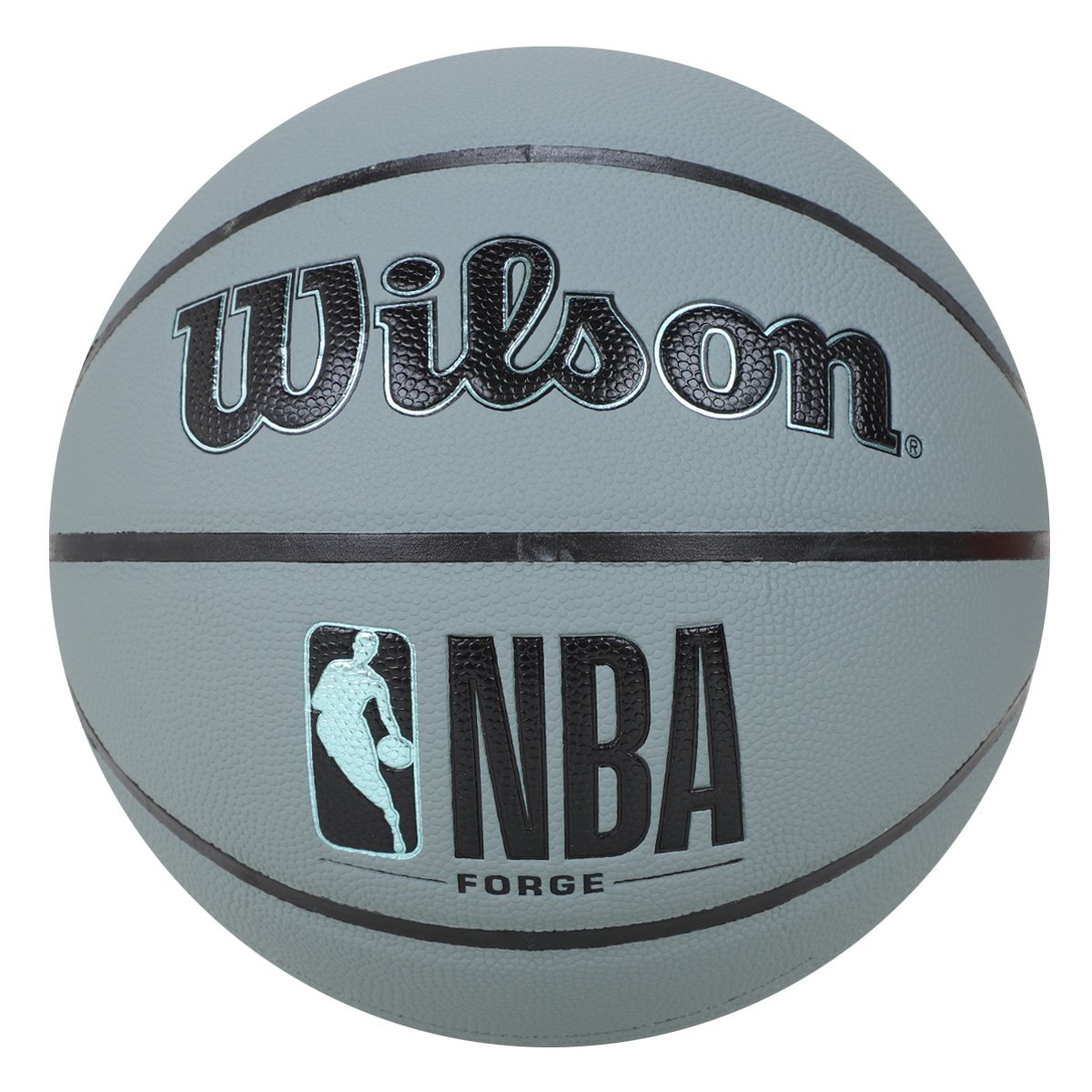 Miniatura Bola de Basquete Wilson NBA Forge 7 Cinza+Preto - 7