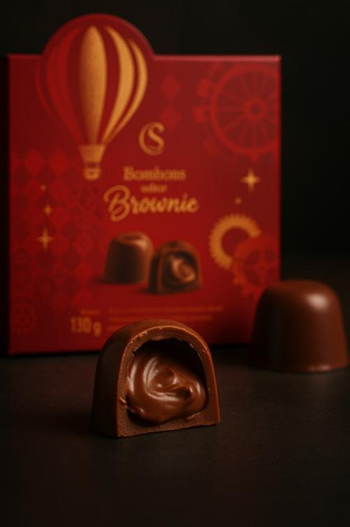 Miniatura Cubo Com Bombons Sabor Brownie 130G Cacau Show Para Presente