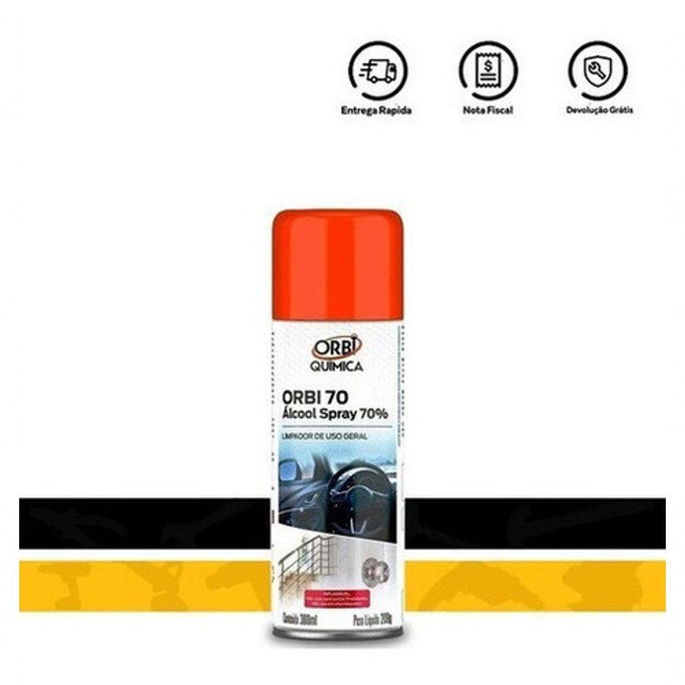 Álcool Em Spray 70% Aerossol 300Ml Orbi 4 Unidades
