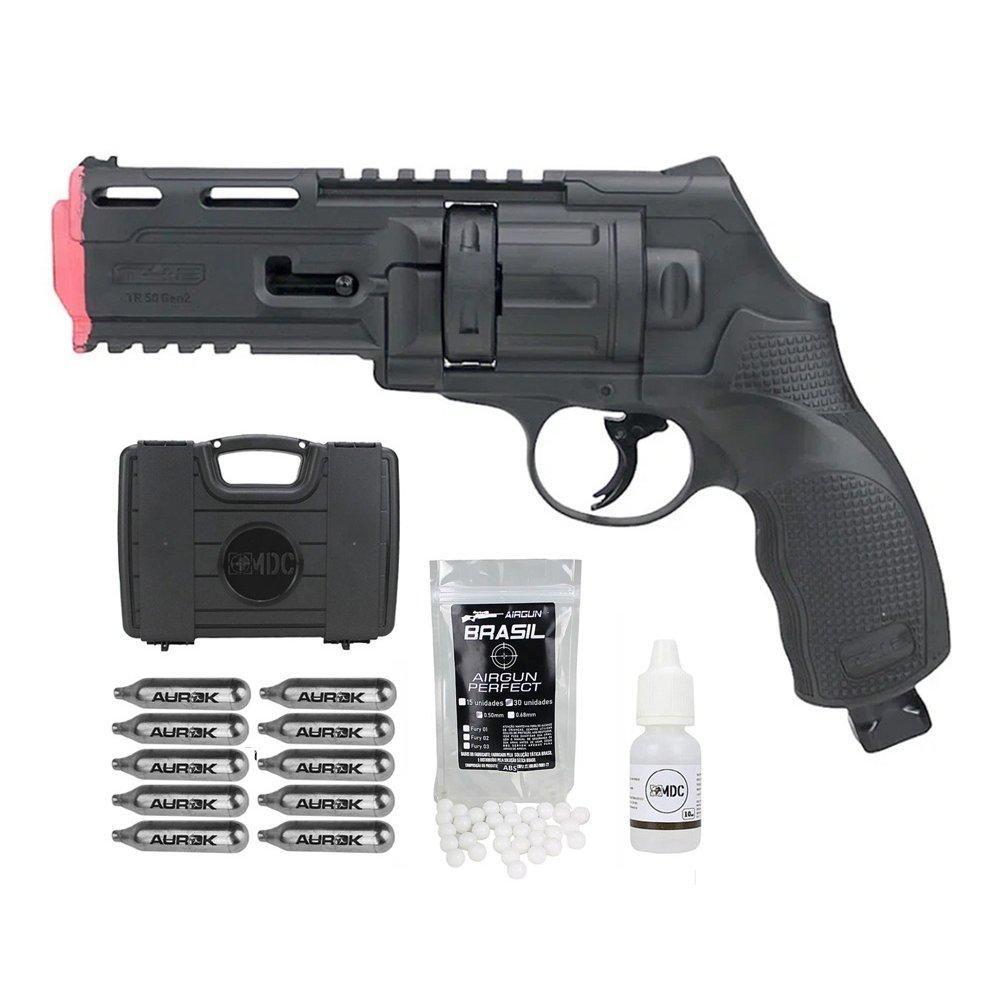 Miniatura Revólver Pressão Co2 Hdr T4f 50 Gen2 Umarex Case Co2 Itens