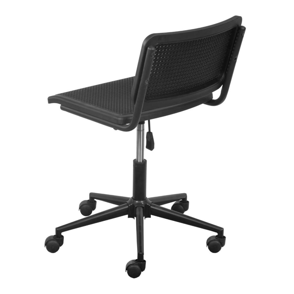 Miniatura Cadeira sem Braço e Base Rodízio Cesca Preta