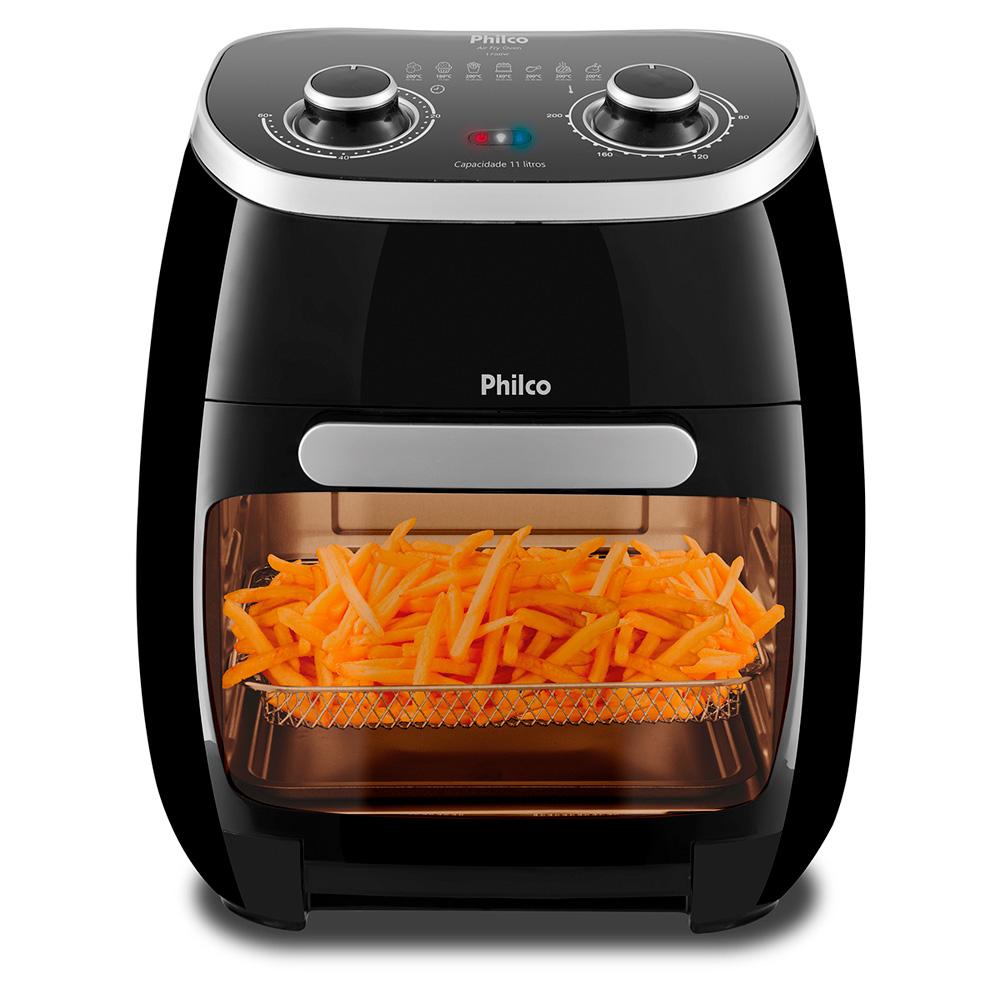 Miniatura Fritadeira Elétrica Air Fryer 11L Philco Oven PFR2000P Preta 220V