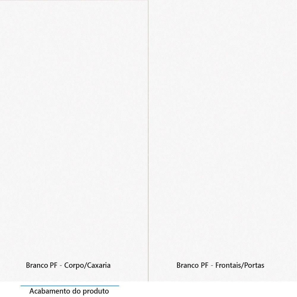 Miniatura Guarda Roupa Modulado 101,50cm 3 Portas Alpes Luciane Móveis Branco Pf Com Branco Pf