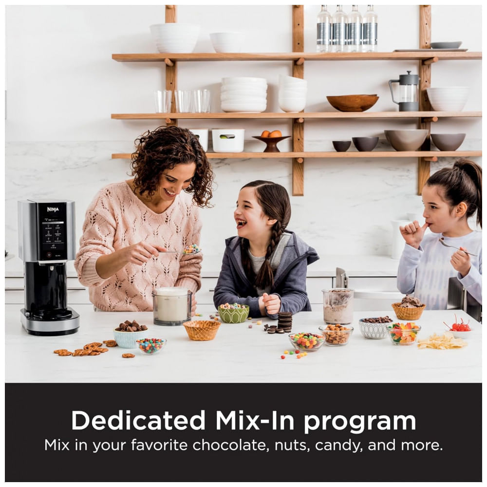 Ninja CREAMi Ice Cream Maker para Gelato, Adicionais, Milkshakes, Sorvete, Tigelas de Smoothie, 7 Programas com um Toque, com 2 Recipientes de 500ml