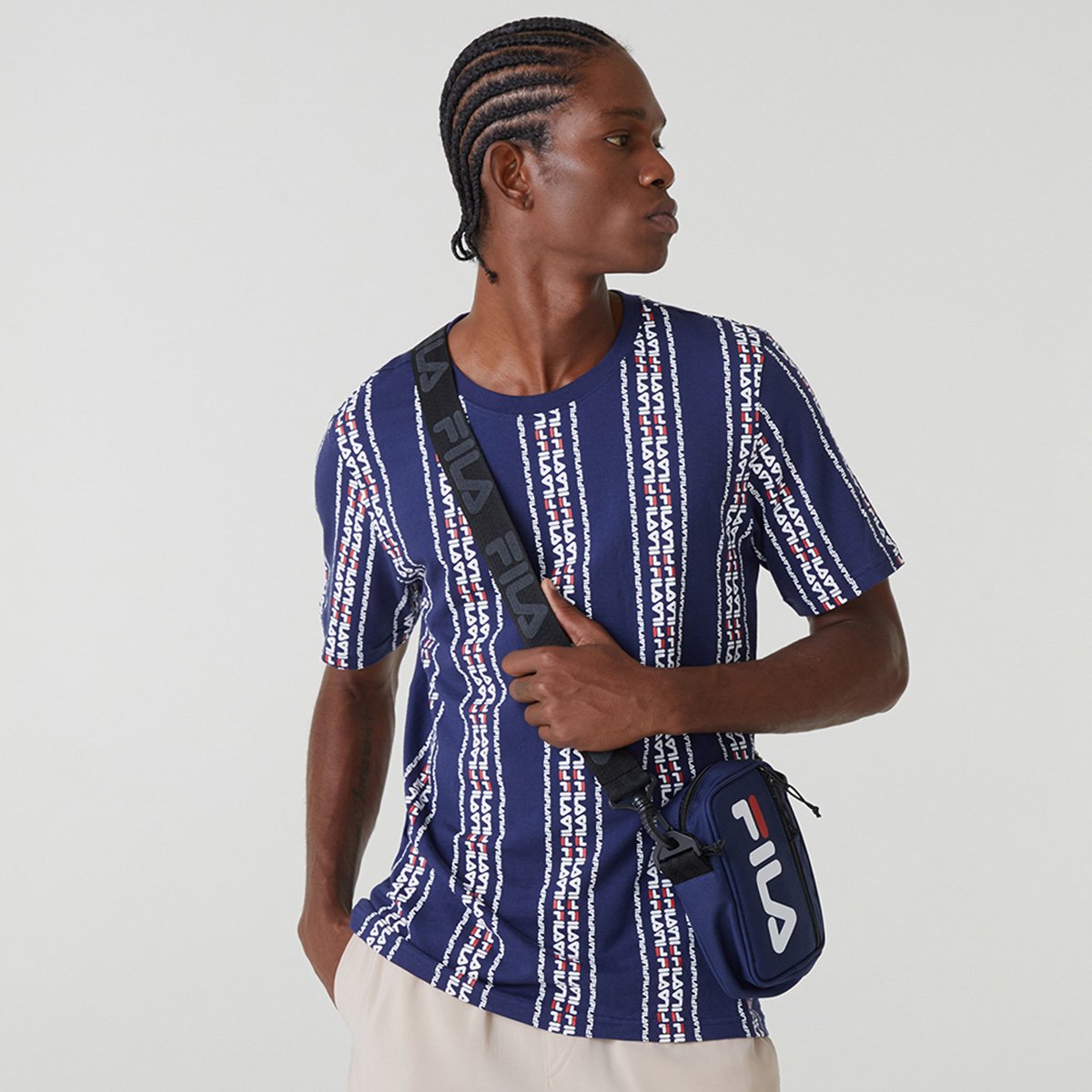 Miniatura Camiseta Fila Graphic Masculina Marinho - P