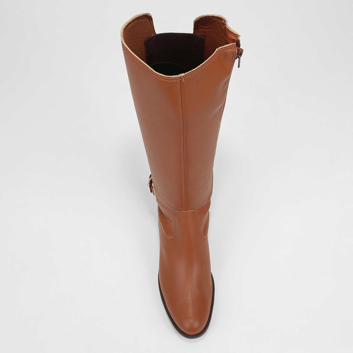 Bota Montaria Cano Longo Via Uno Feminina Marrom Claro - 34