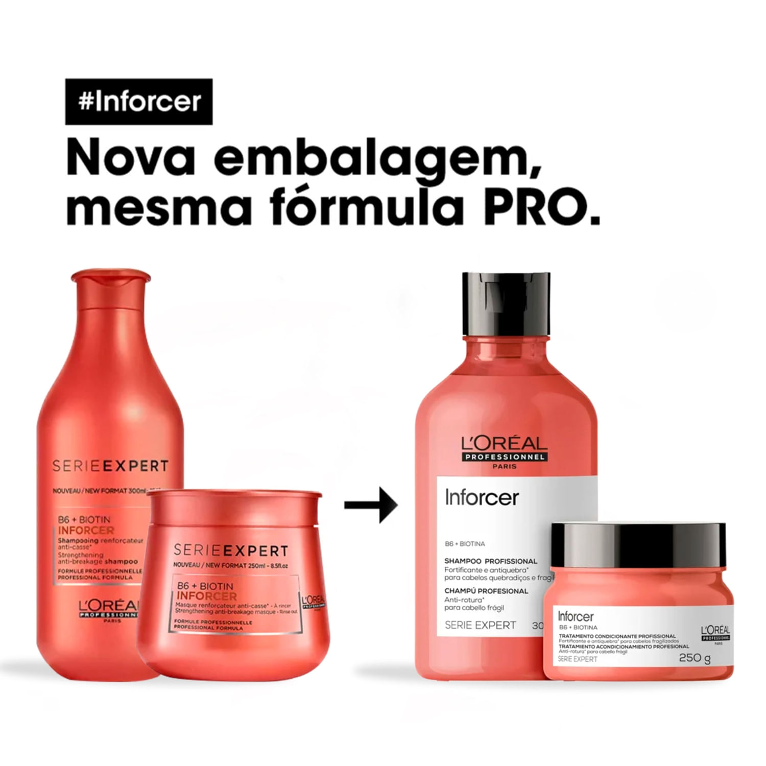 Miniatura Kit L’Oréal Professionnel Inforcer Serie Expert Treat (2 Produtos)