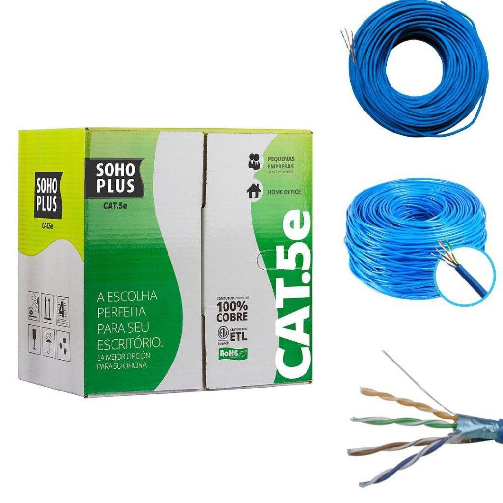 Miniatura Cabo De Rede Lan Cat5 305M Cmx Soho Plus Furukawa - Azul