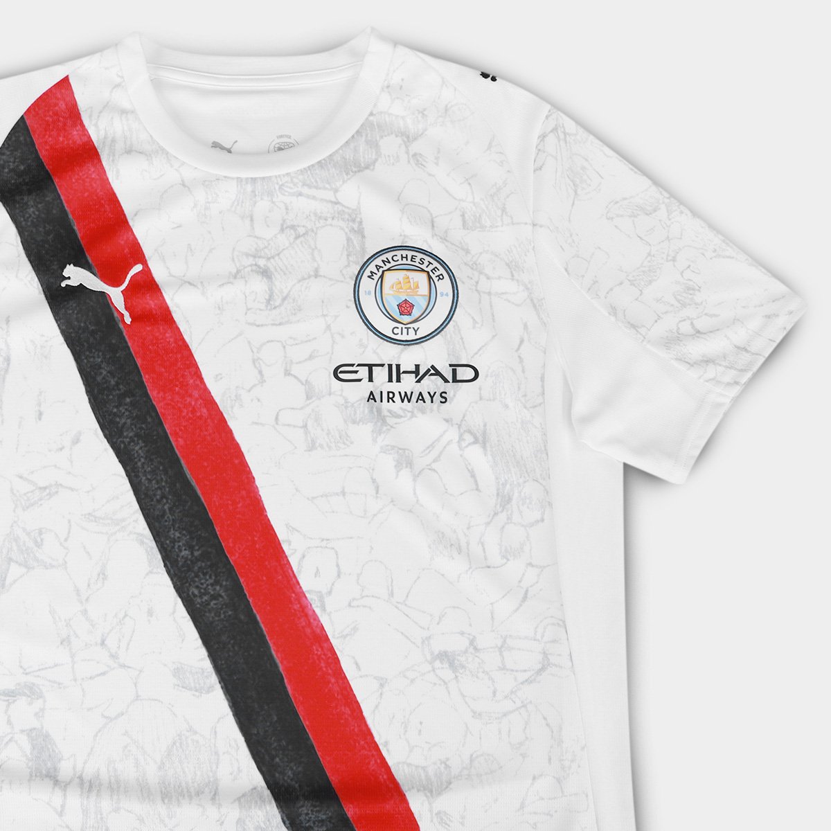 Camisa Manchester City Kidsuper 25/26 Torcedor Puma Masculina Branco - EGG