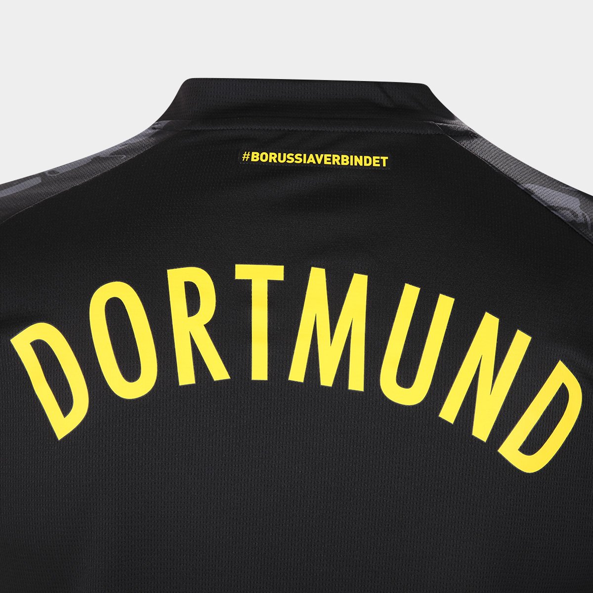 Camisa Borussia Dortmund Away 23/24 s/nº Torcedor Puma Masculina Preto+Amarelo - EEGG