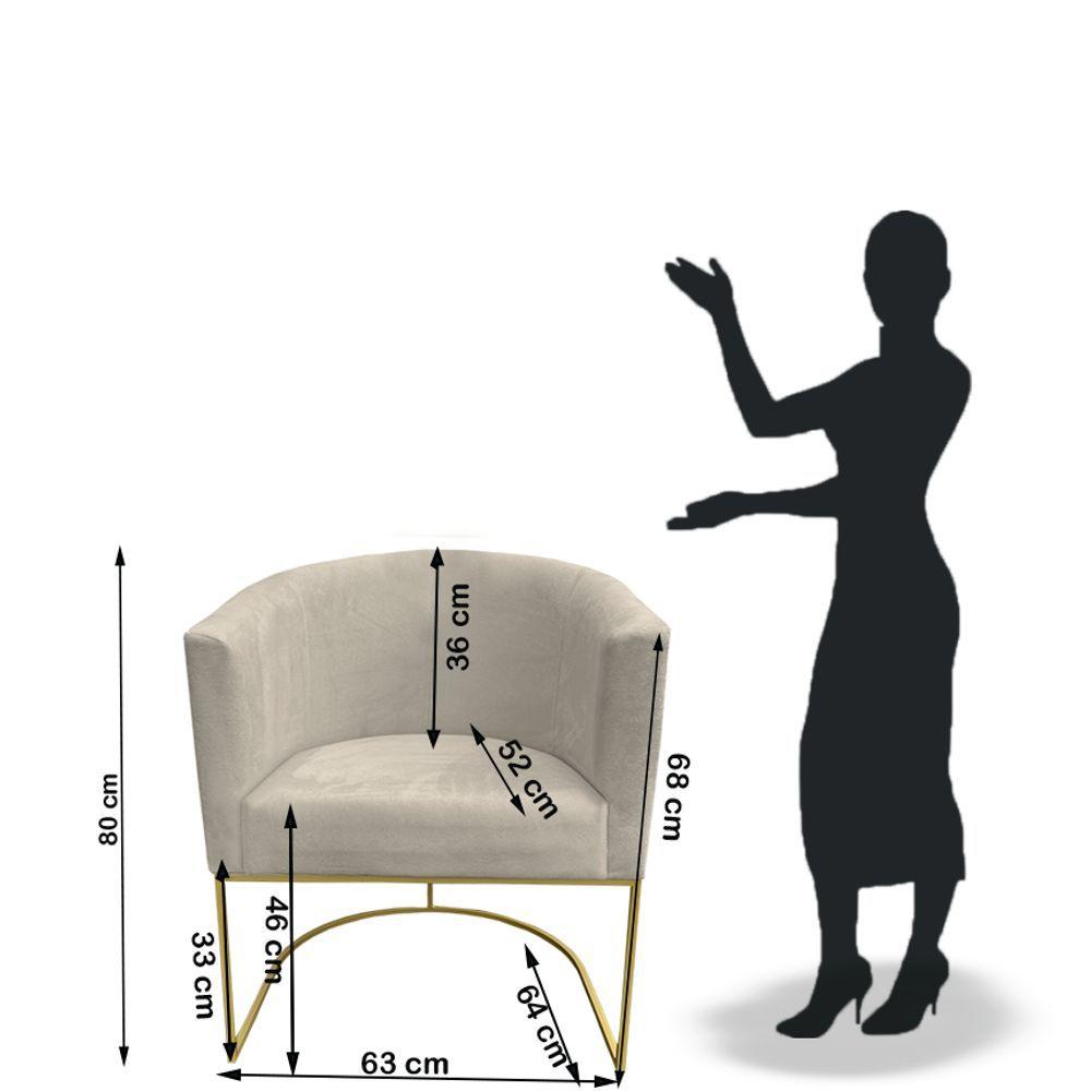 Miniatura Poltrona Paola Base De Ferro Sued Bege D'classe Decor