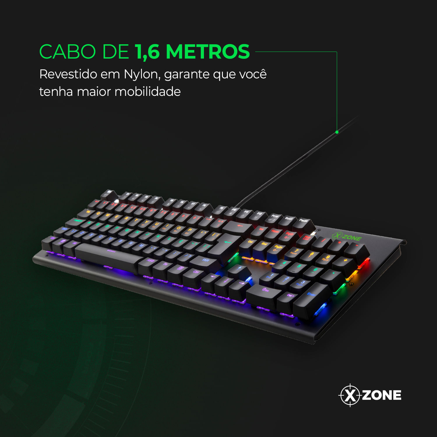 Teclado Gamer Mecânico Xzone GTM-01 TECLADO MECANICO GTM-01 NA .